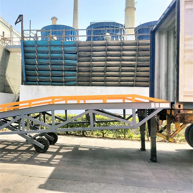 Mobile ramp for unloading trucks